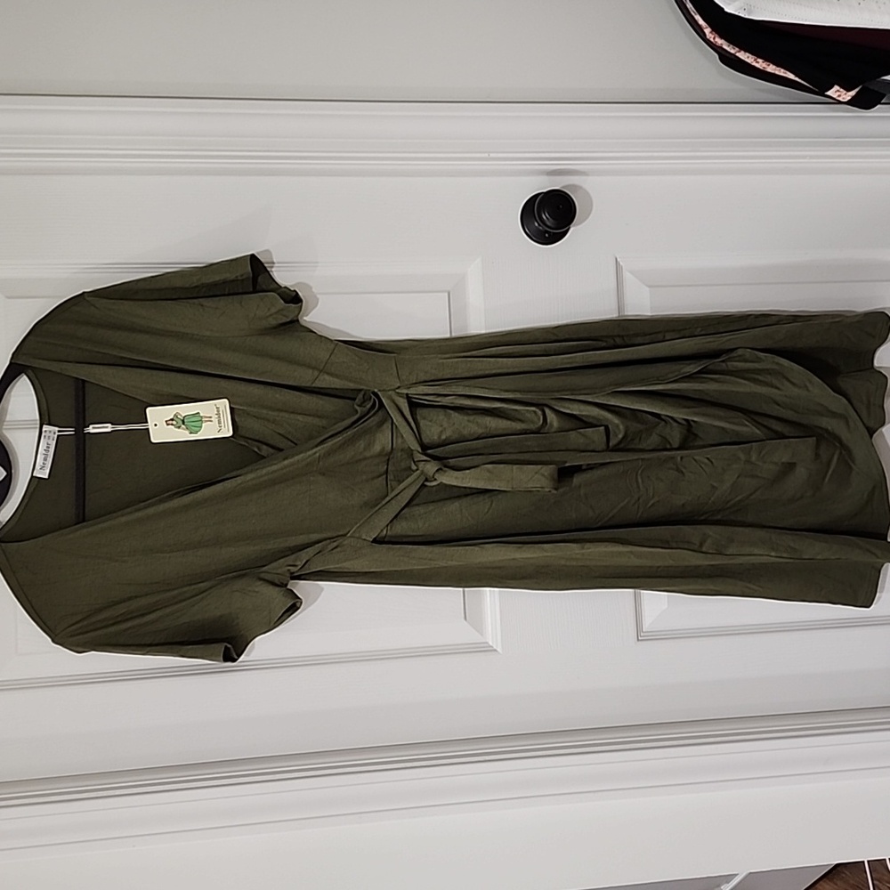Nemidor army green dress size 14 NWT